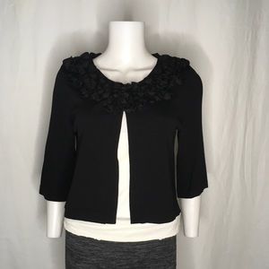 Alfani Black rosette detailed shrug/cardigan